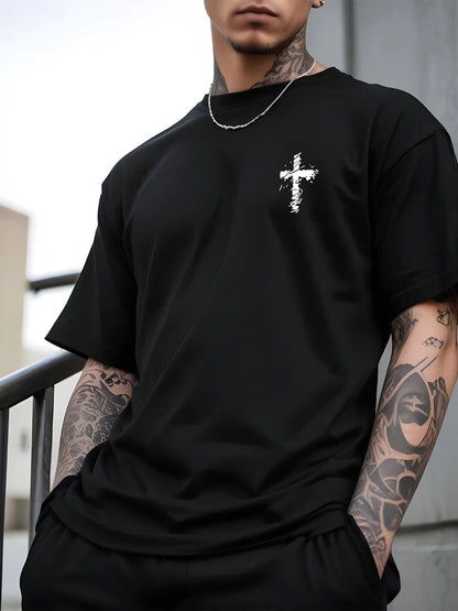 Camiseta “Cruz Mini” — A Peça Clean Pra Quem Carrega a Fé com Elegância