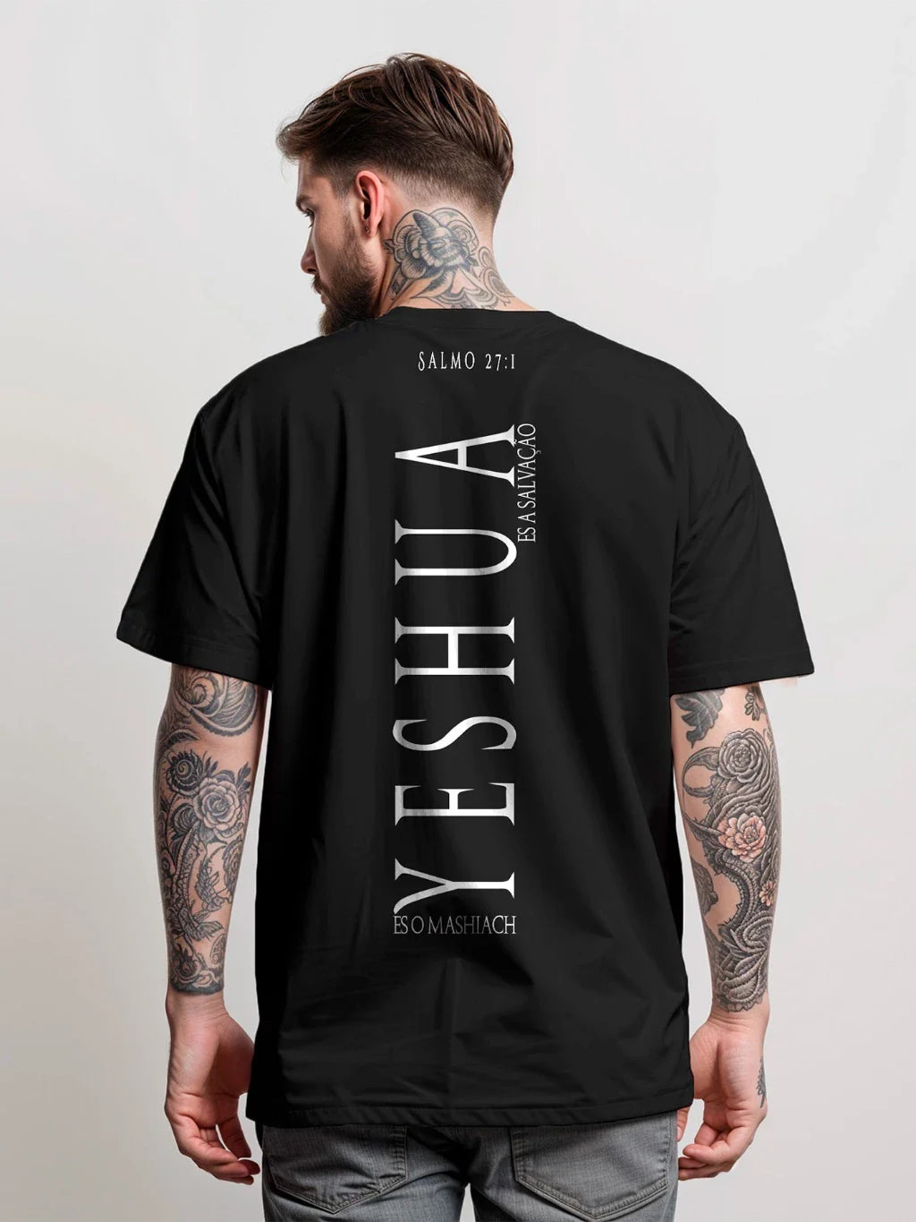 Camiseta Masculina Yeshua — Fé Urbana + Mensagem Profunda