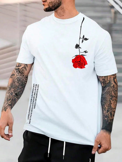 Camiseta Masculina Plus Size Shakespeare’s Bloom — Romance, Estilo e Conforto