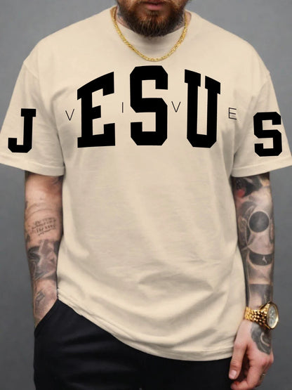 Camiseta Masculina Jesus Vive — A Vitória que Você Veste