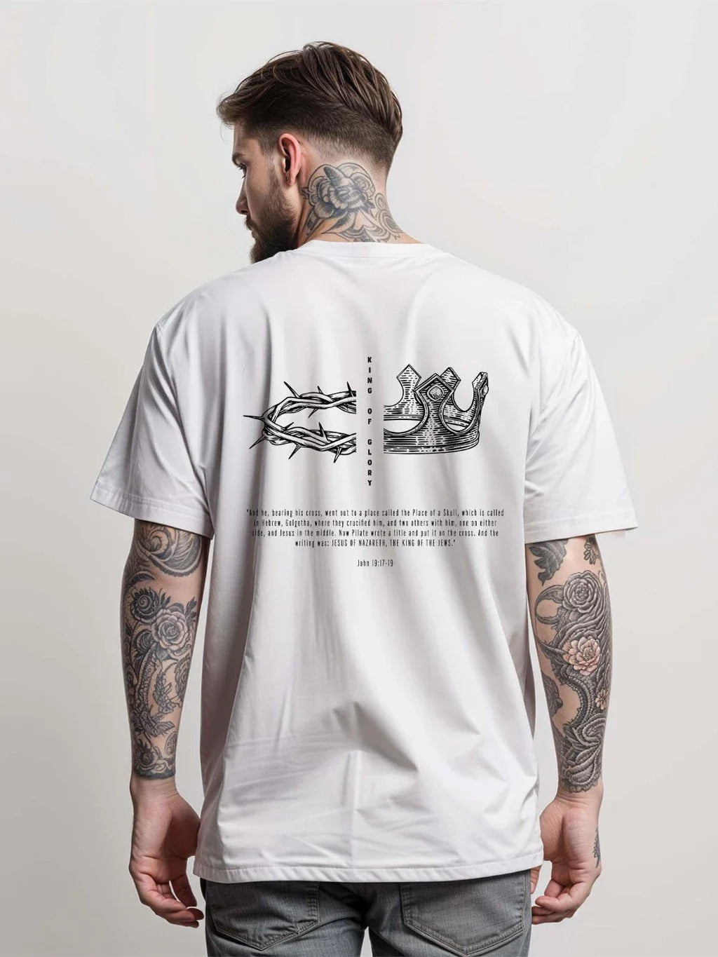 Camiseta Masculina “Rei dos Reis” — Proclame Cristo com Estilo Streetwear