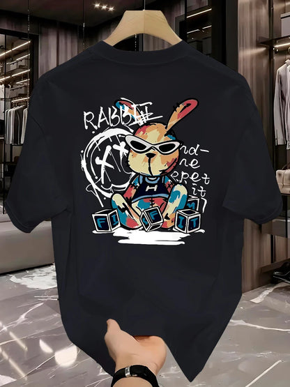 Camiseta Rabbit Graffiti Hungria Store™ 100% Algodão — Street Art de Impacto