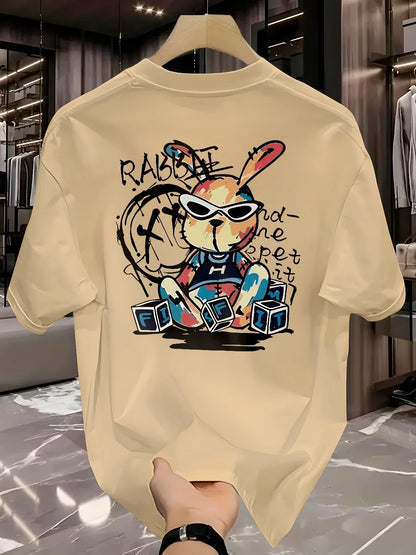 Camiseta Rabbit Graffiti Hungria Store™ 100% Algodão — Street Art de Impacto