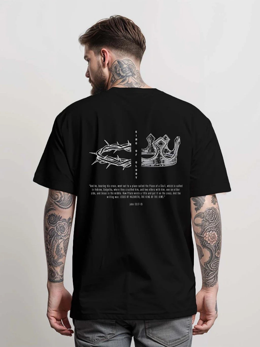 Camiseta Masculina “Rei dos Reis” — Proclame Cristo com Estilo Streetwear