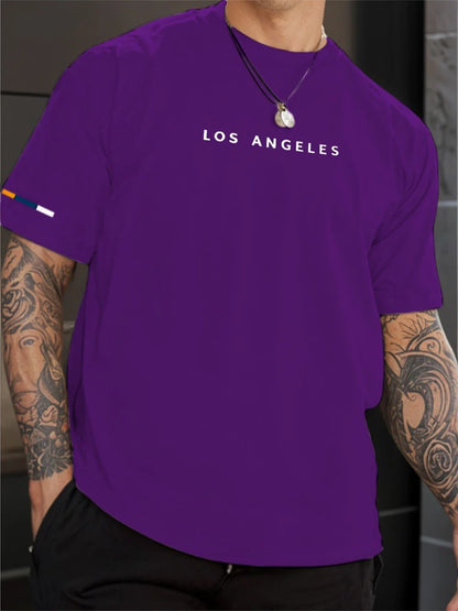 Camiseta Masculina Los Angeles — Street Clean + Detalhe de Manga Exclusivo