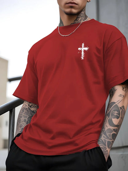 Camiseta “Cruz Mini” — A Peça Clean Pra Quem Carrega a Fé com Elegância