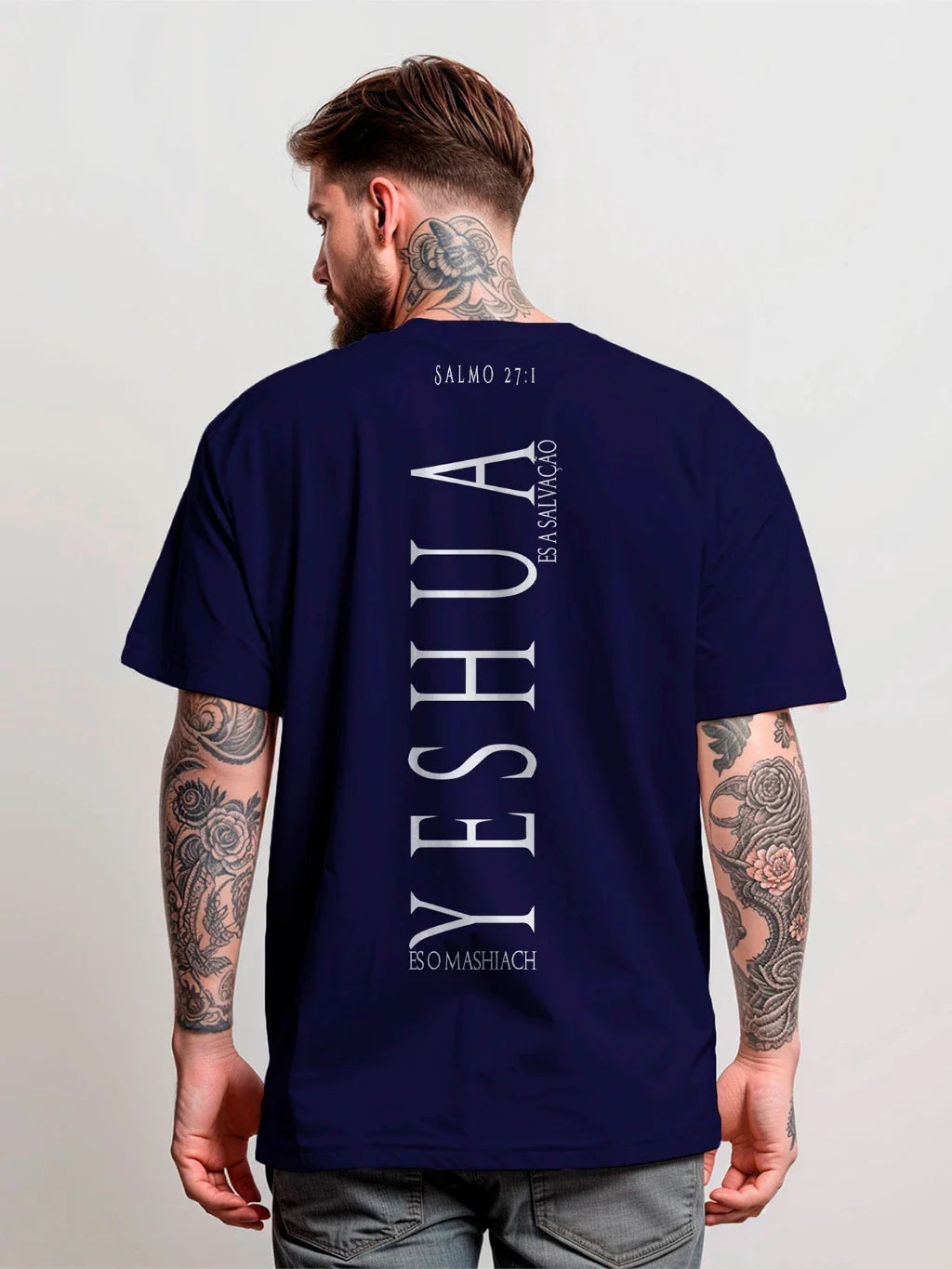 Camiseta Masculina Yeshua — Fé Urbana + Mensagem Profunda
