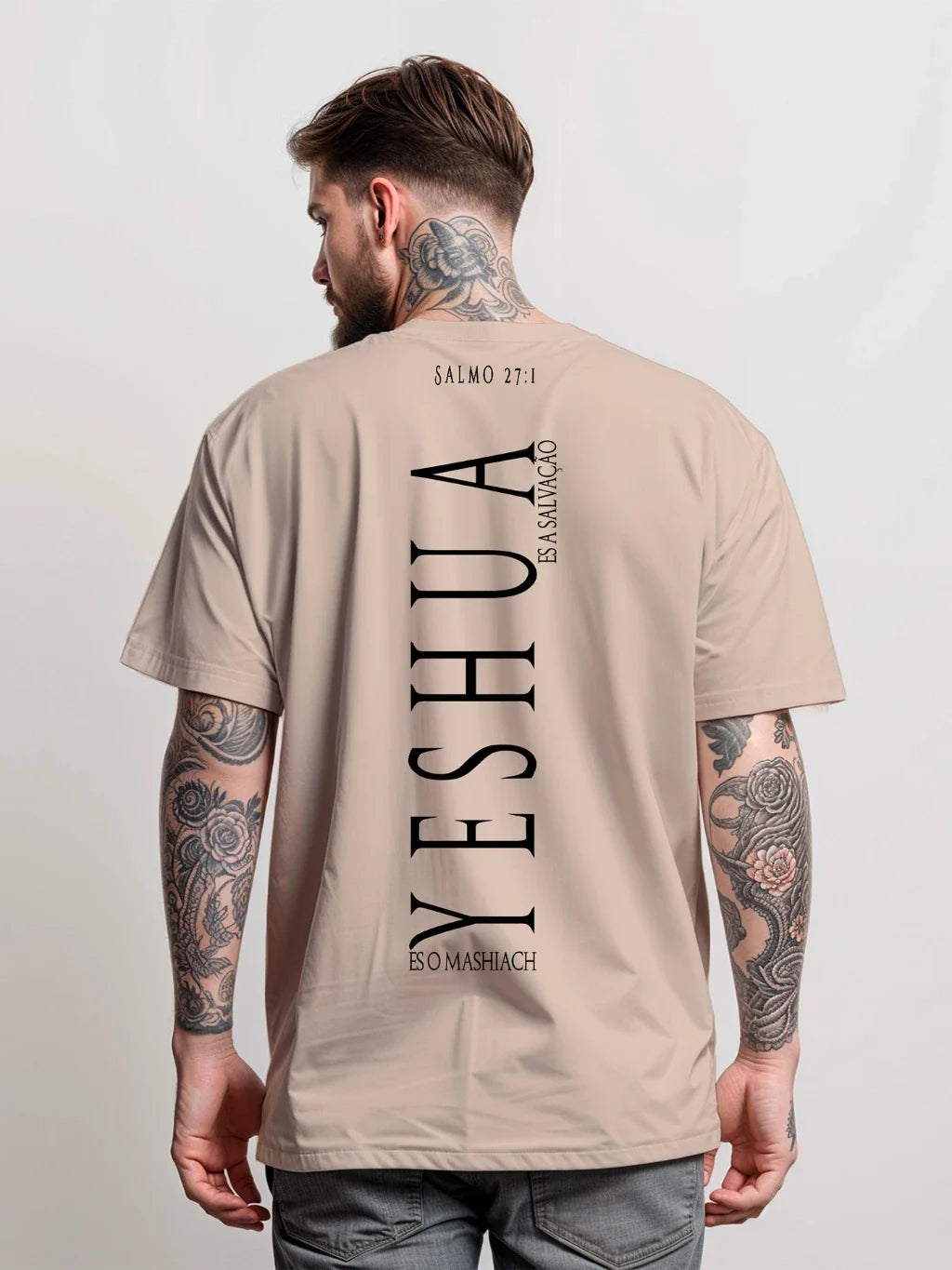 Camiseta Masculina Yeshua — Fé Urbana + Mensagem Profunda