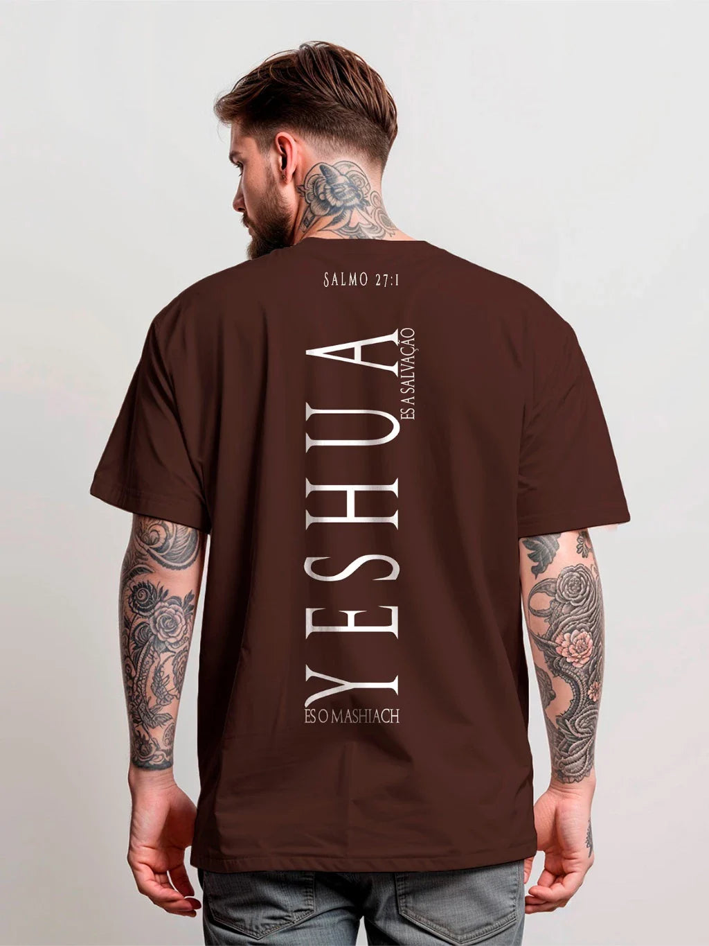 Camiseta Masculina Yeshua — Fé Urbana + Mensagem Profunda