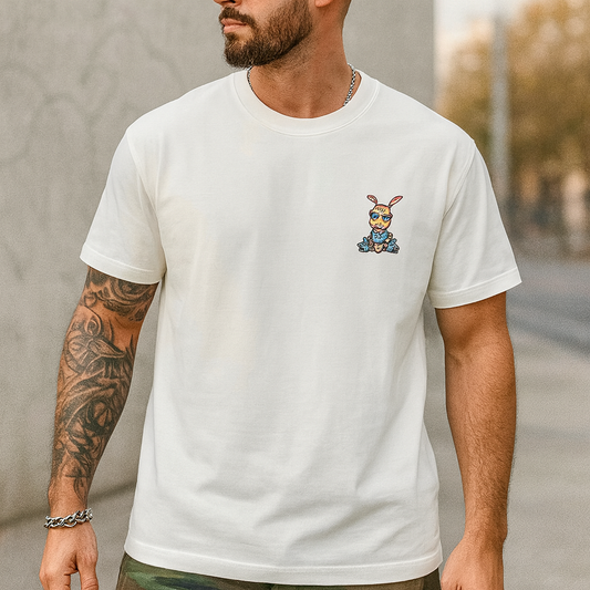 Camiseta Rabbit Graffiti Hungria Store™ 100% Algodão — Street Art de Impacto