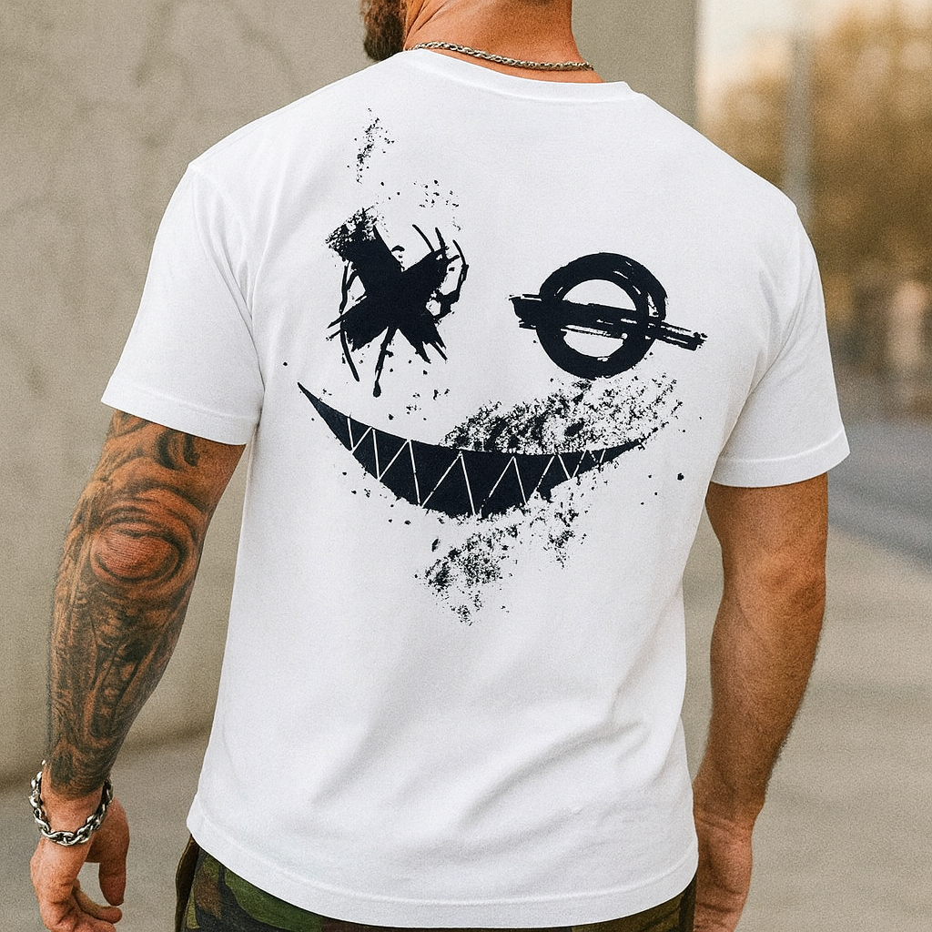 Camiseta Masculina Smile X — O Sorriso que Corta o Padrão