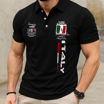 Polo Masculina Italy 1876 — Classe, Conforto e Presença (Tecido Piquet)